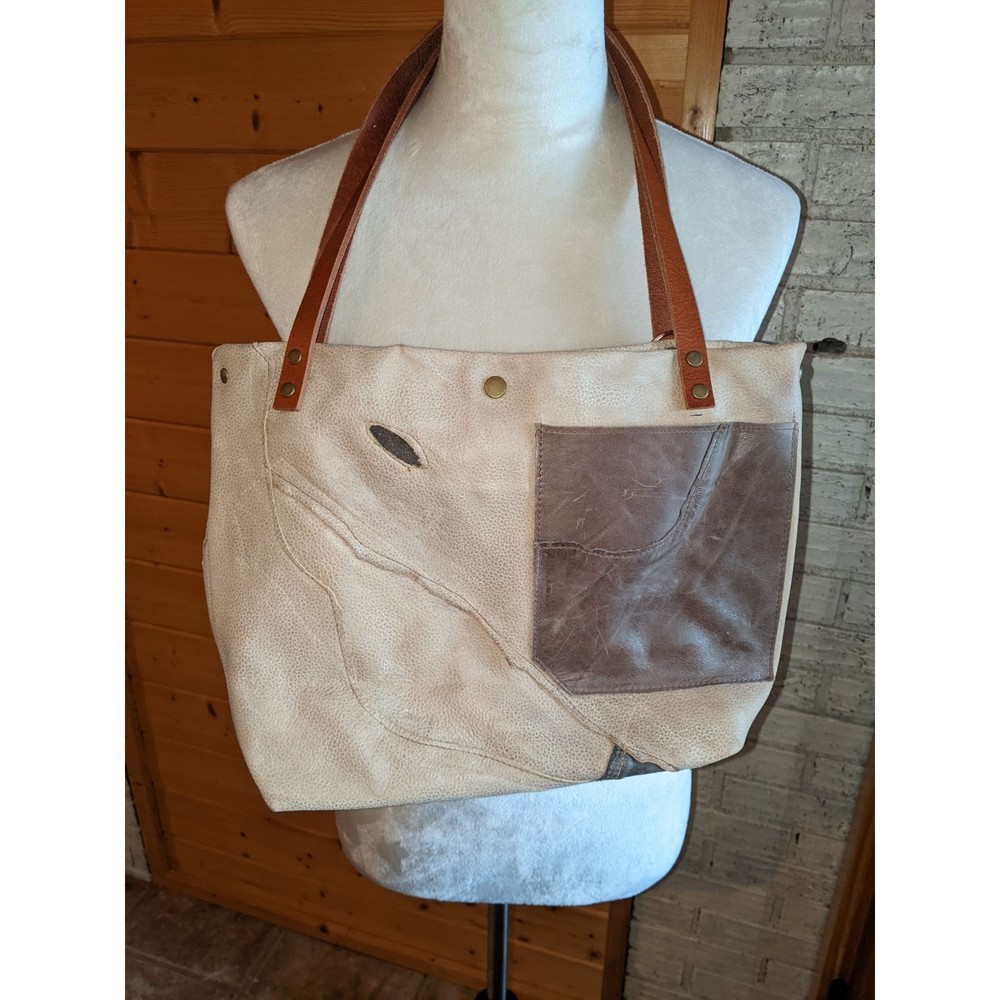 Womens tan leather shoulder bag